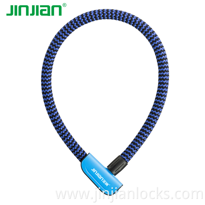 JinJian Anti-Theft Bike Motorcycle Accessories Chain Cable Bicycle Key Bicycle Lock covered with color cloth